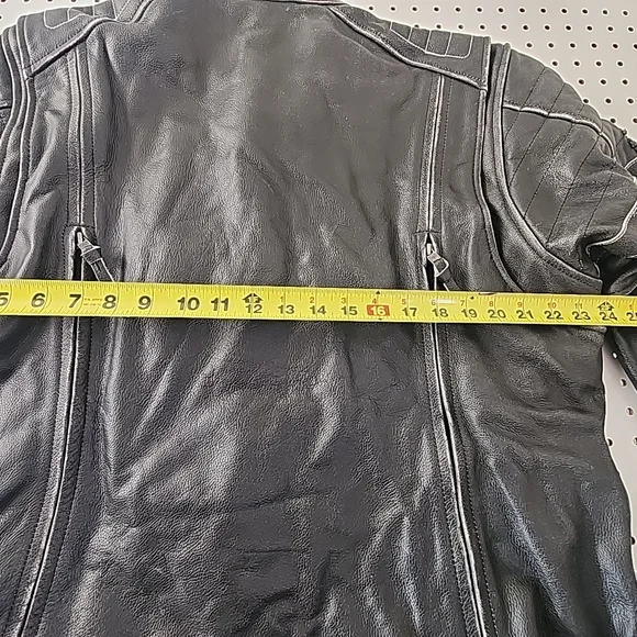 Harley Davidson Screamin Eagle Leather Jacket Mens XL Distressed Look Vented